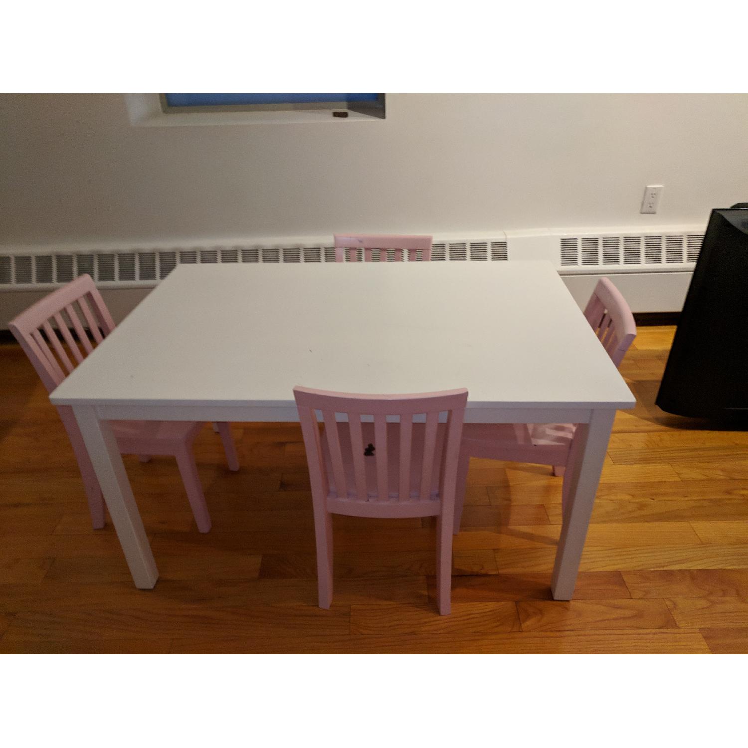 Pottery Barn Kids Carolina Dining Table w/ 4 Chairs - image-1