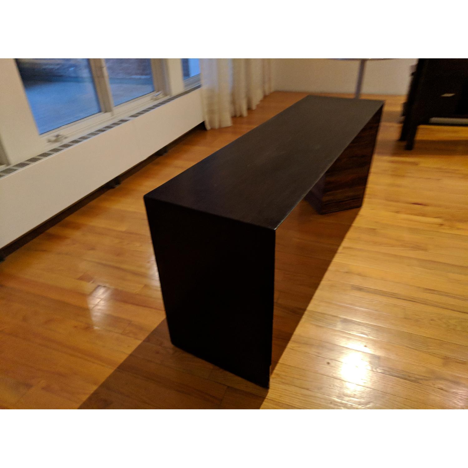 Wood Coffee Table + 2 Side Tables + Console - image-1
