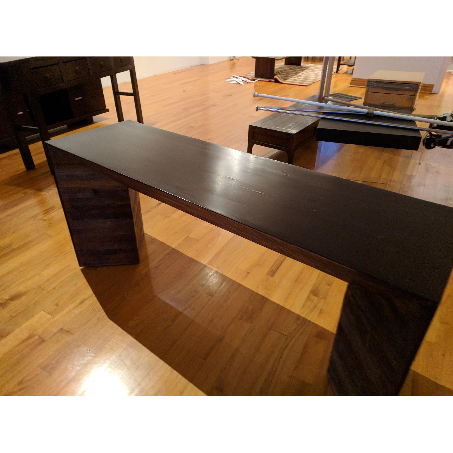 Wood Coffee Table + 2 Side Tables + Console - image-2