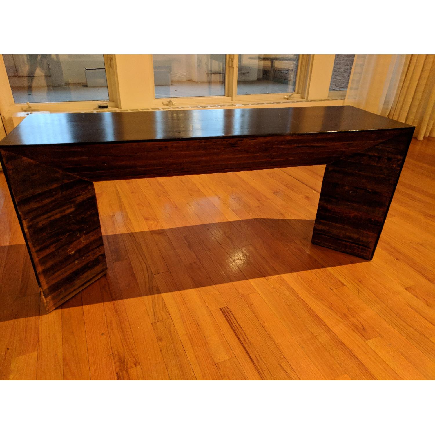 Wood Coffee Table + 2 Side Tables + Console - image-3