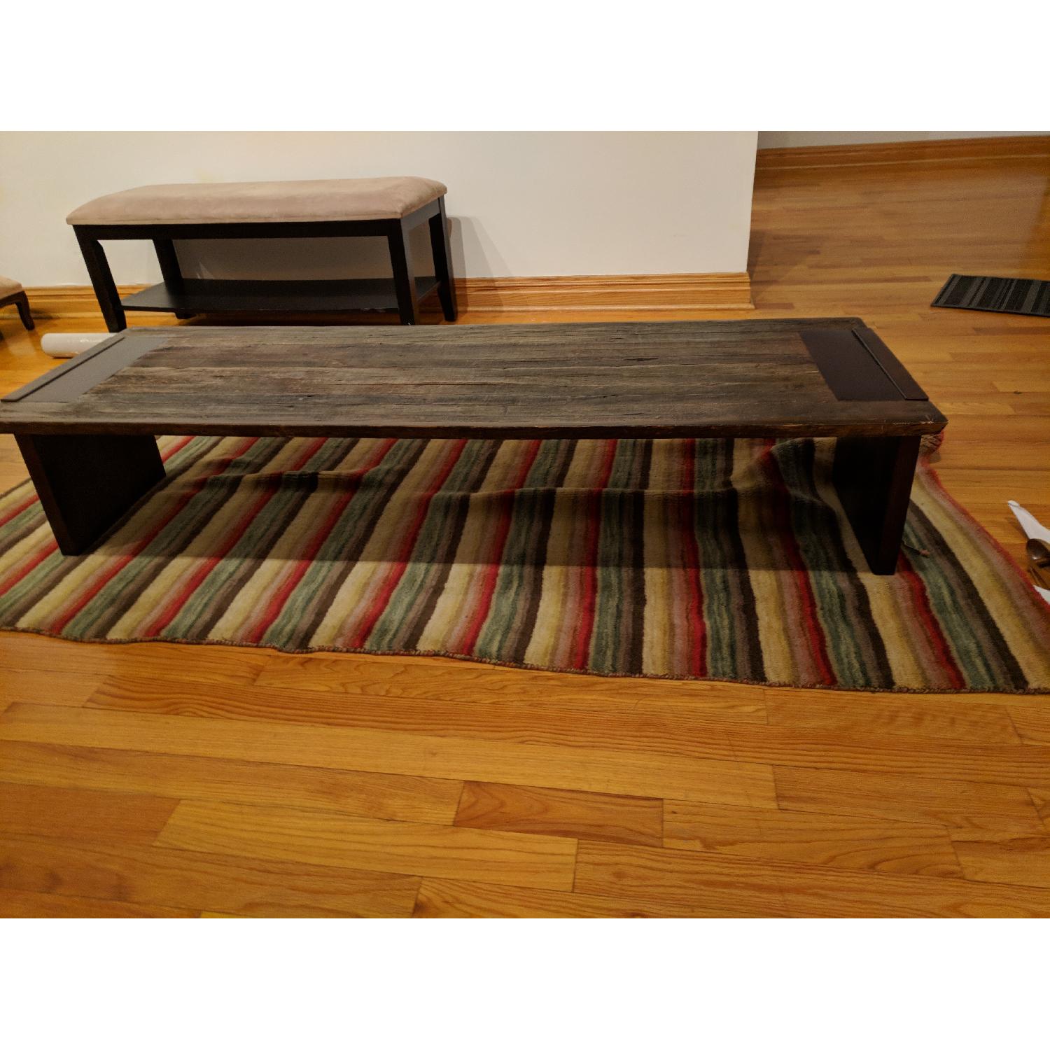 Wood Coffee Table + 2 Side Tables + Console - image-4