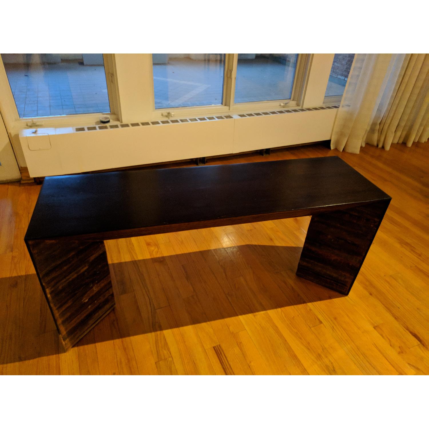 Wood Coffee Table + 2 Side Tables + Console - image-5