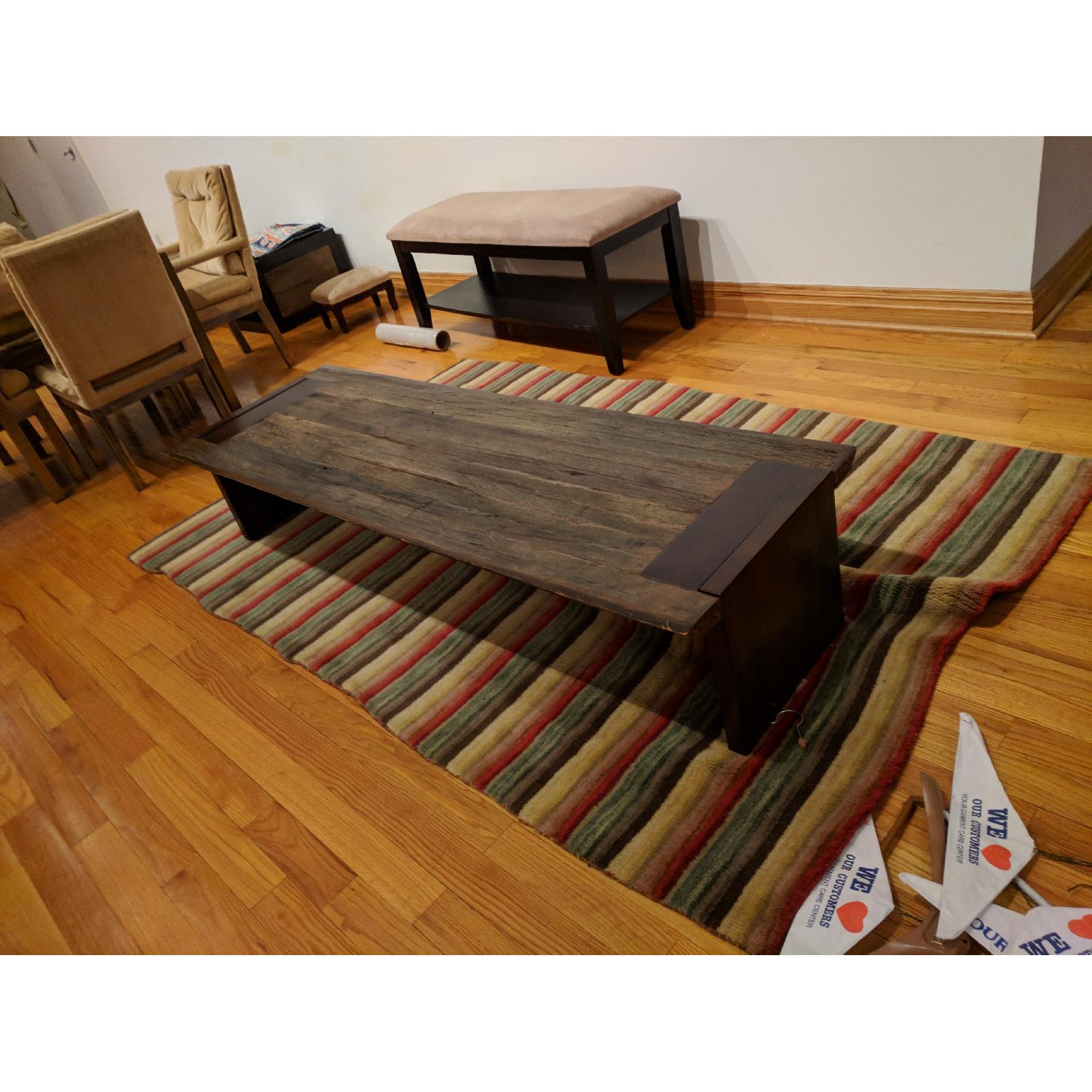 Wood Coffee Table + 2 Side Tables + Console - image-7