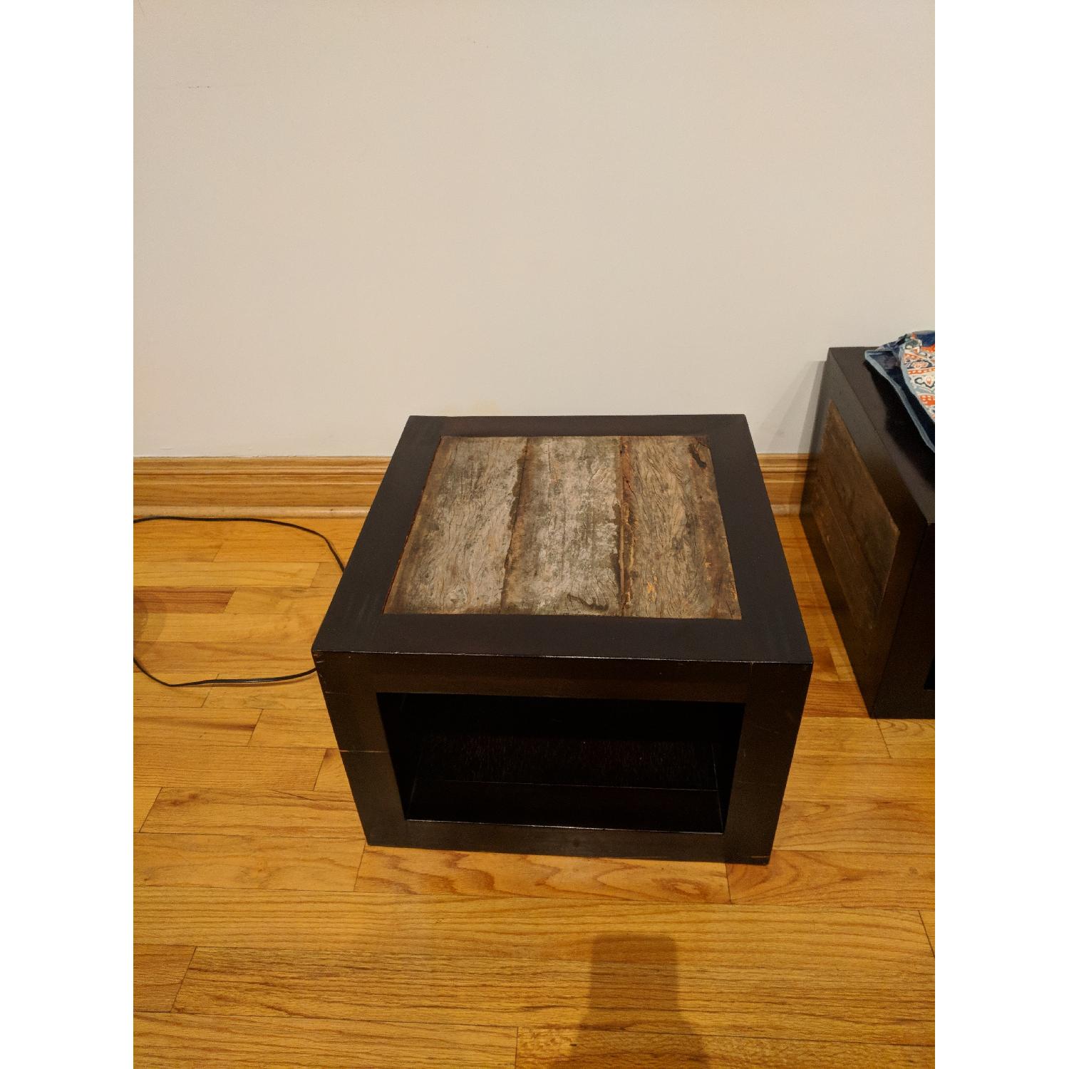 Wood Coffee Table + 2 Side Tables + Console - image-8