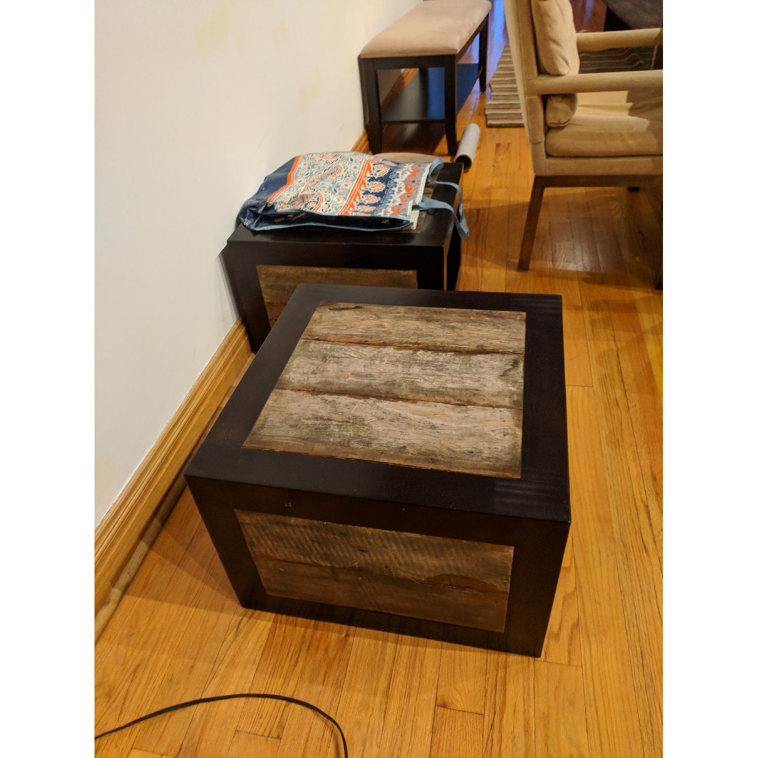 Wood Coffee Table + 2 Side Tables + Console - image-9