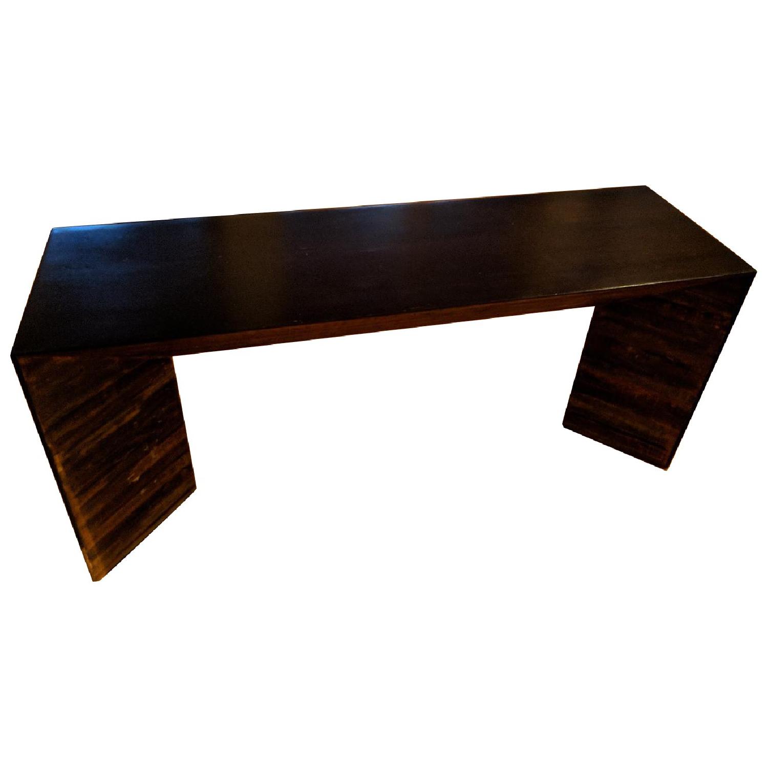 Wood Coffee Table + 2 Side Tables + Console - image-11
