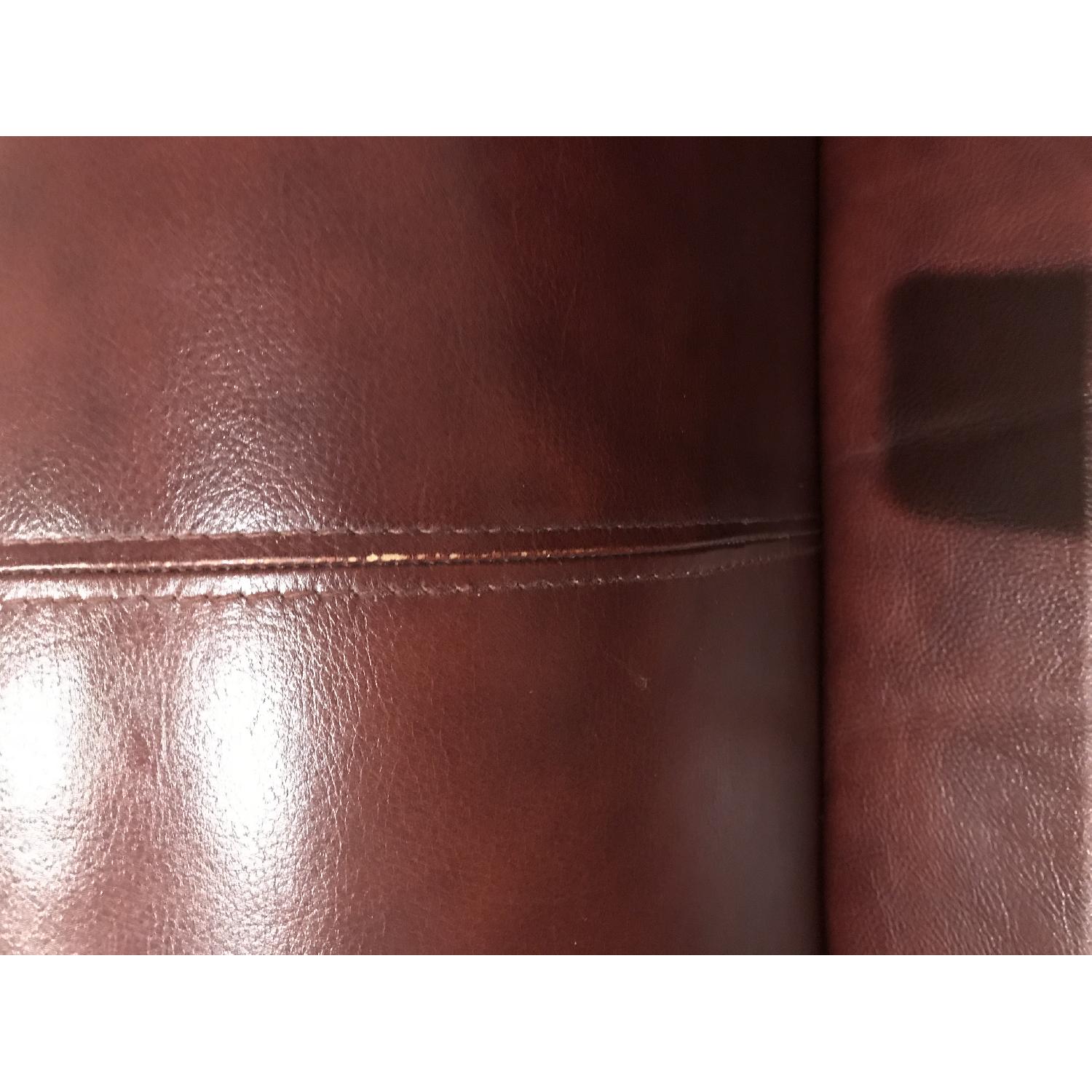 Avanti Premium Leather Sofa w/ Rolled Arms - image-1