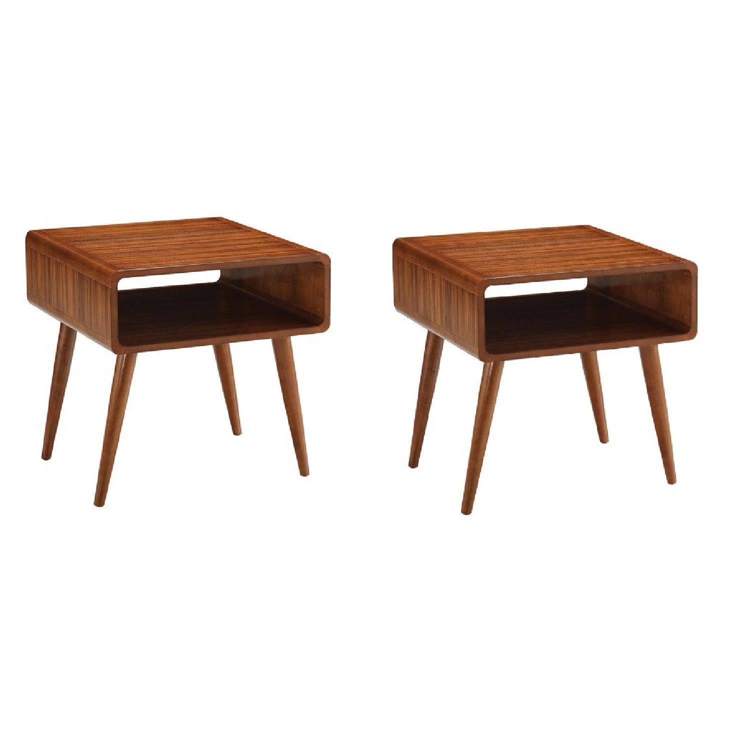 Mid Century Modern Danish Style Coffee Table + 2 End Tables - image-1