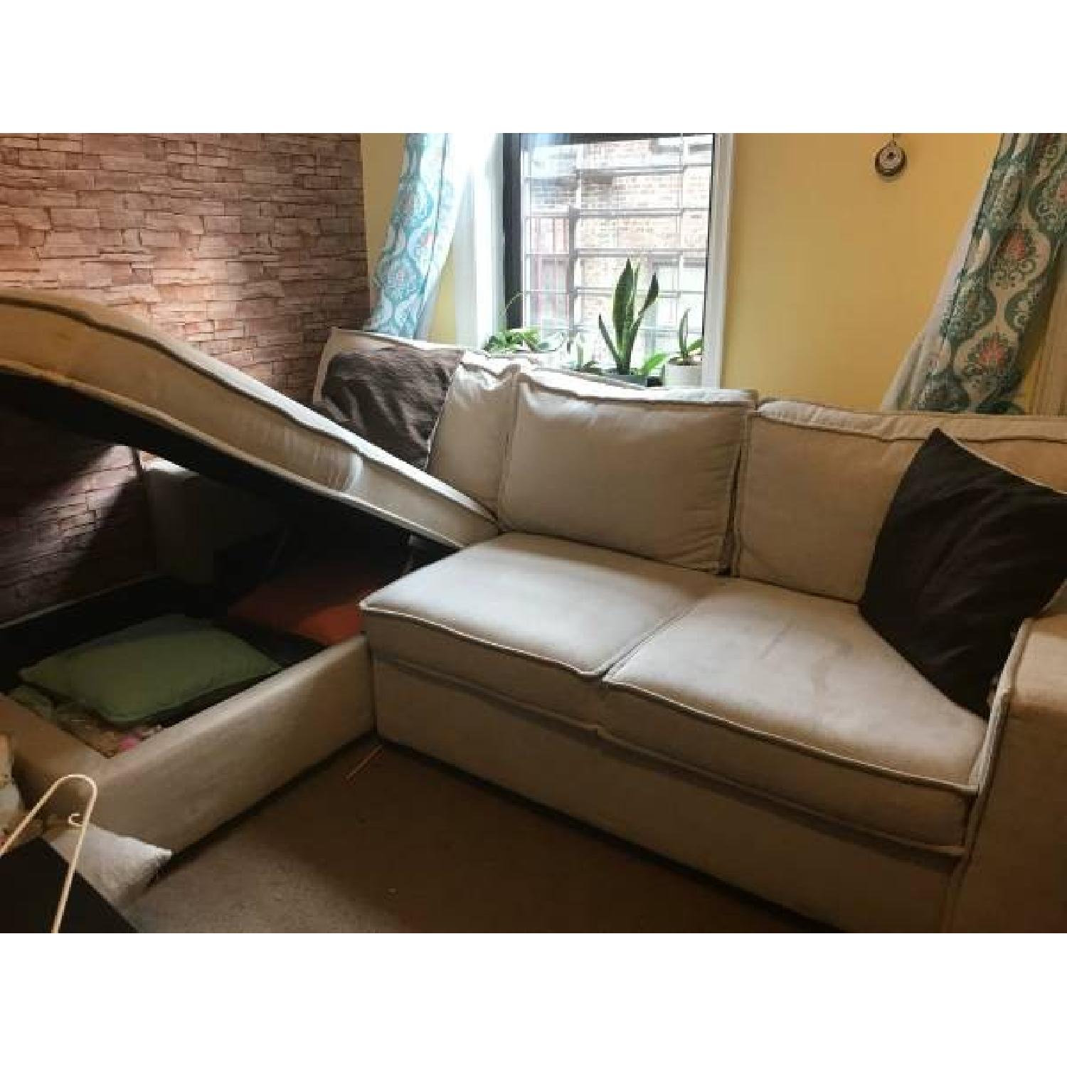 Bob's Playscape Right Arm Facing Sleeper Sectional Sofa AptDeco