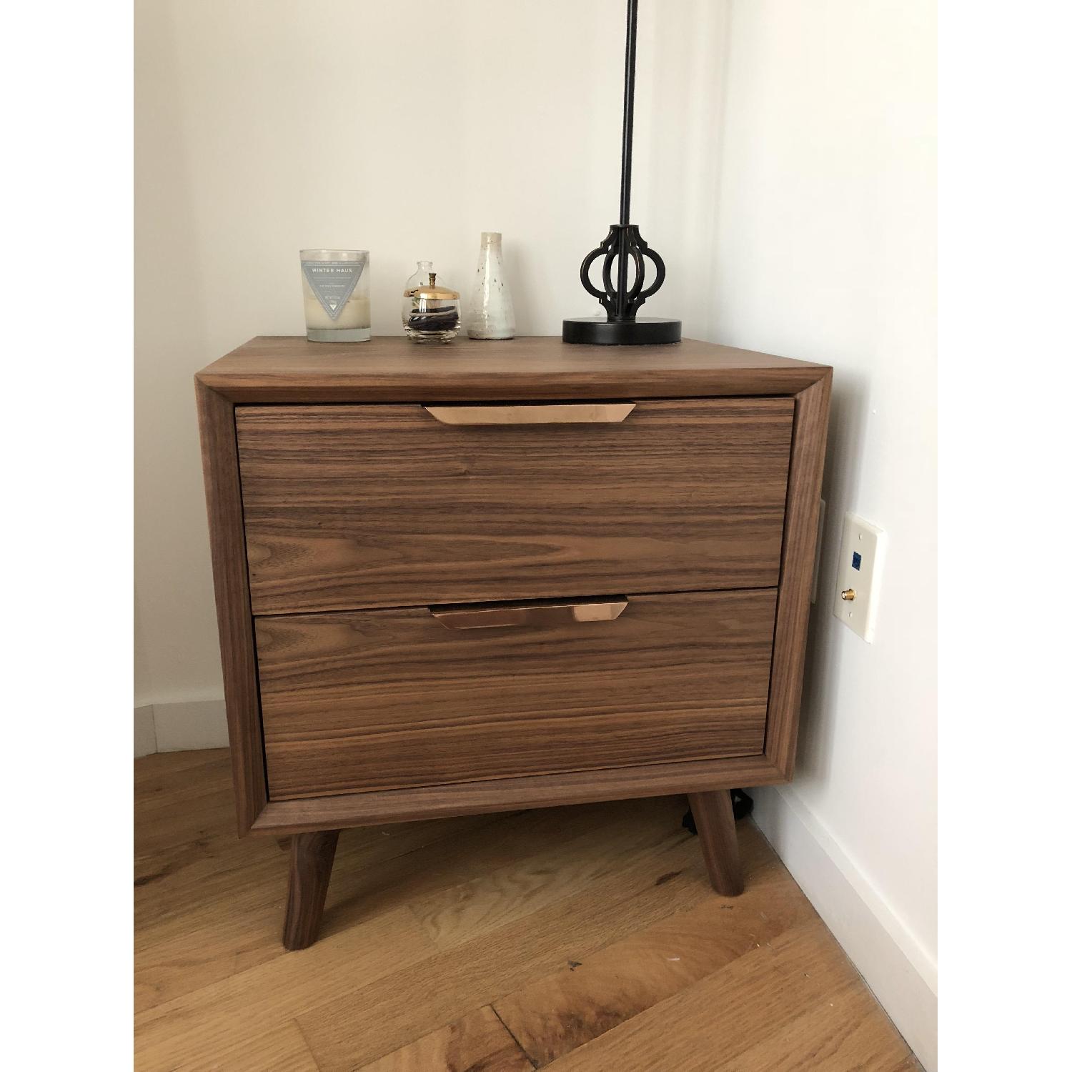 Rove Concepts MCM Style Night Stand in Walnut - image-1