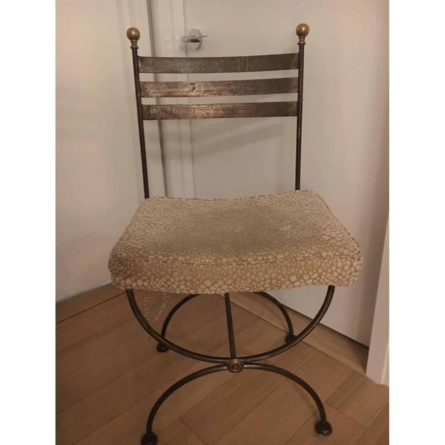 Pierre Deux Iron & Glass Table w/ 4 Chairs - image-3