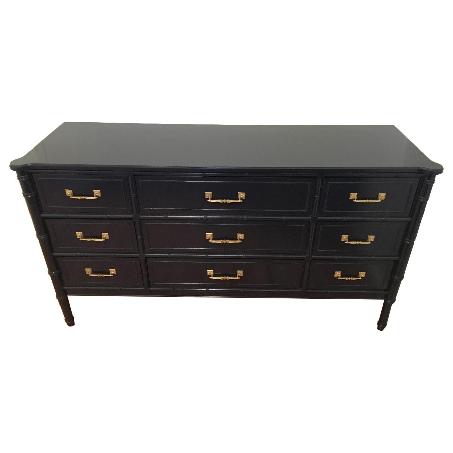 Henry Link Faux Bamboo 9-Drawer Dresser - AptDeco