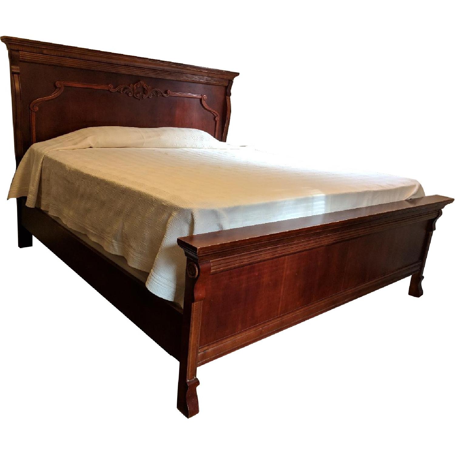 Solid Wood King Size Headboard & Footboard AptDeco