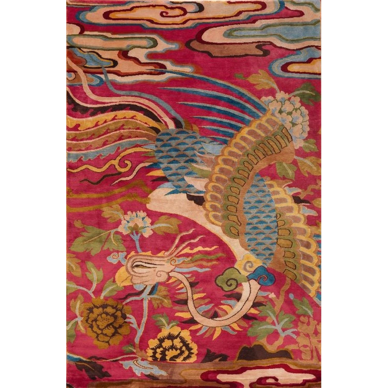 Joseph Carini Contemporary Tibetan Silk Rug - image-0