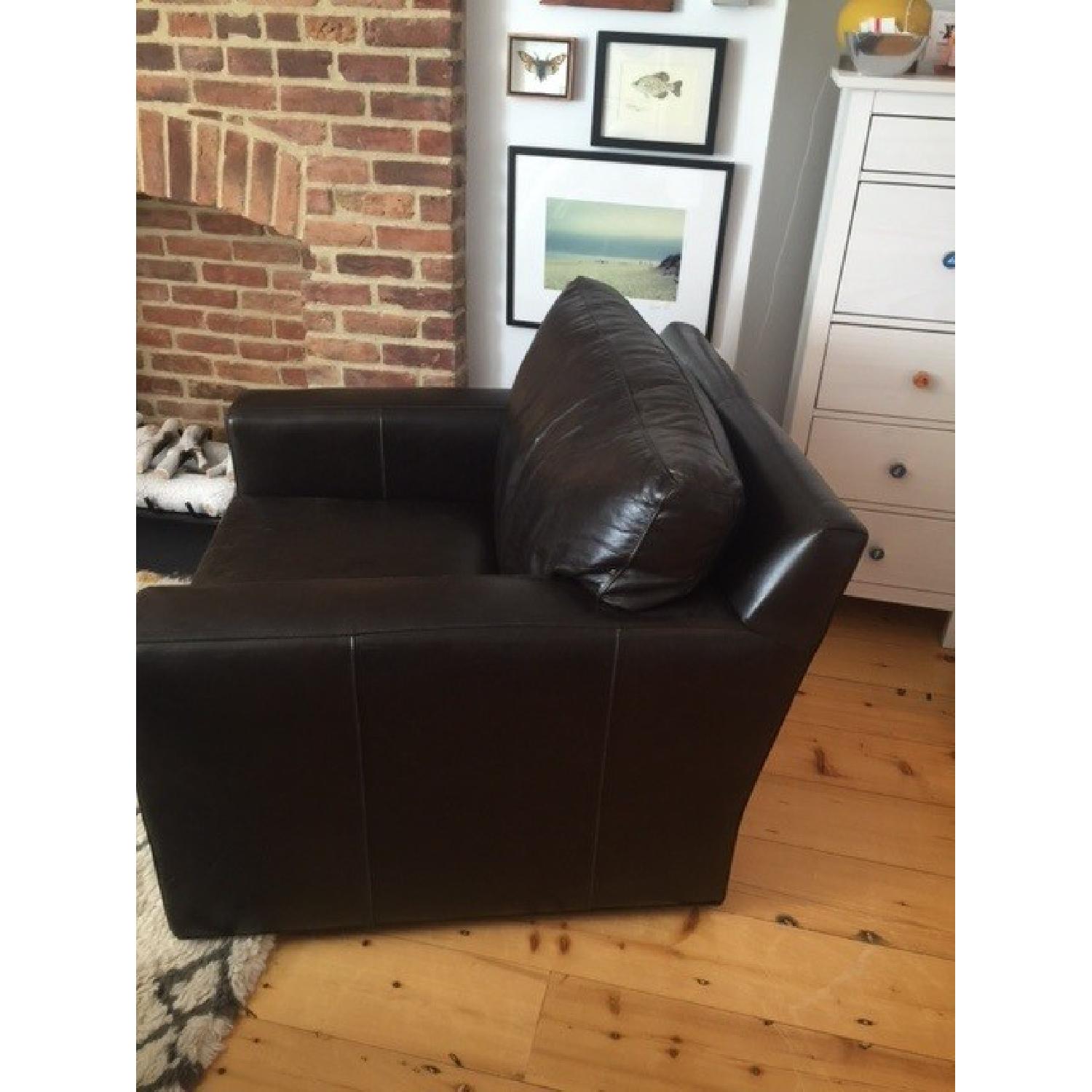 Crate & Barrel Axis II Leather Swivel Chair - image-2