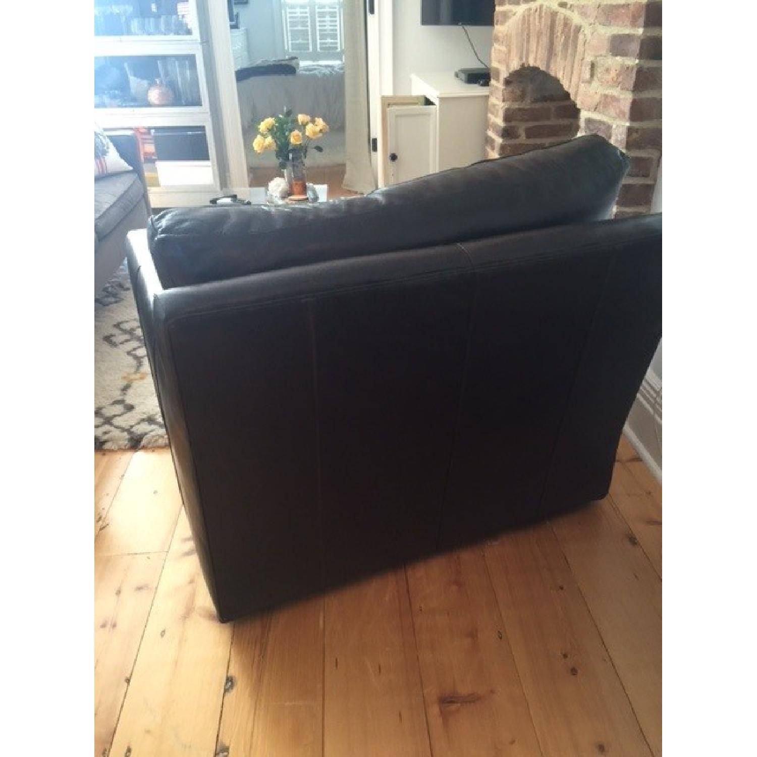 Crate & Barrel Axis II Leather Swivel Chair - image-4