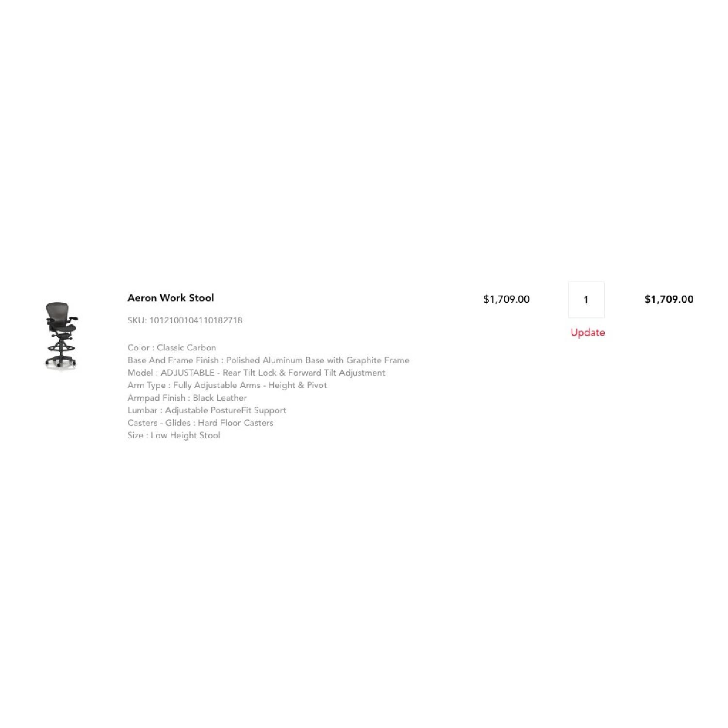 Herman Miller Aeron Work Stool Chair - image-3