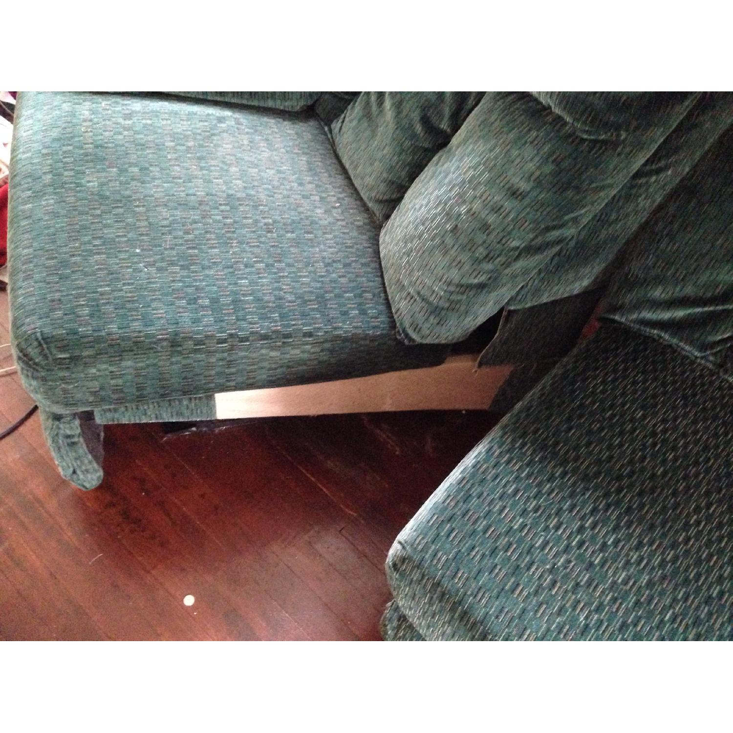 Forest Green Sectional Couch - image-5
