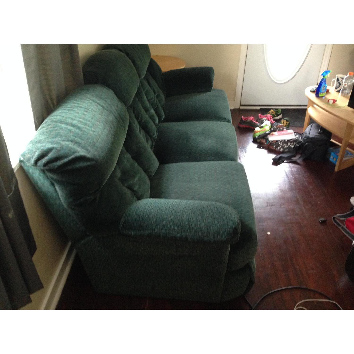 Forest Green Sectional Couch - image-6