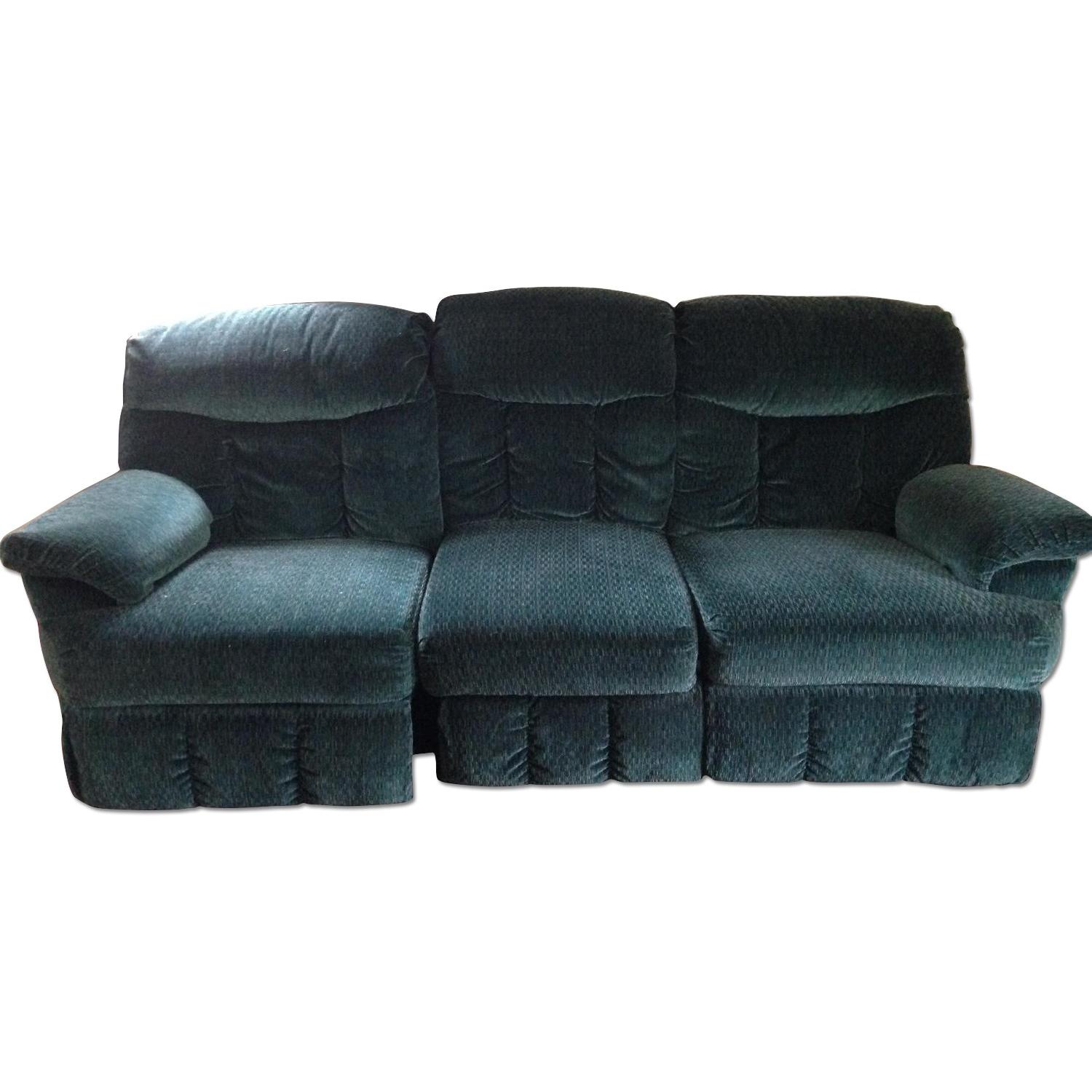Forest Green Sectional Couch - image-0