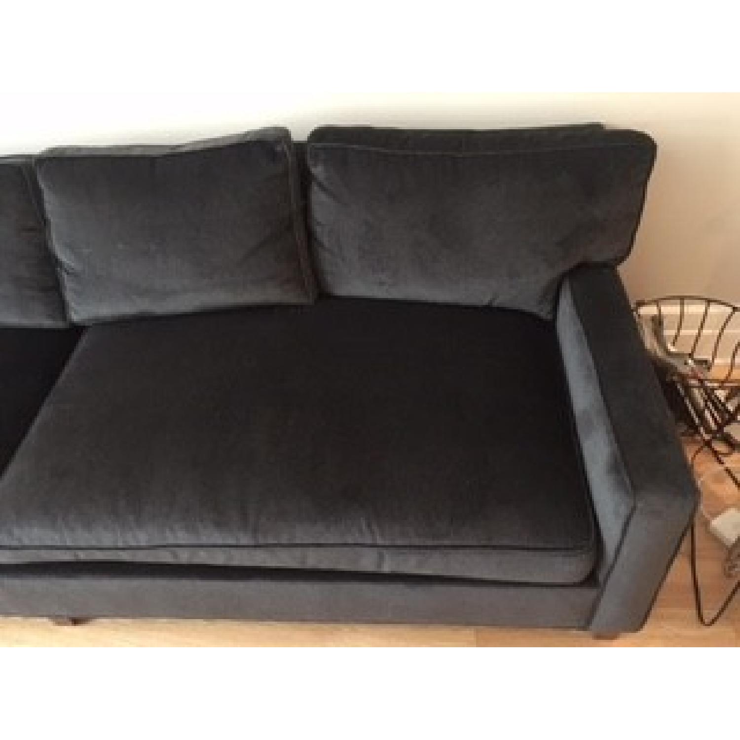 Custom Suede Black Sofa - image-3