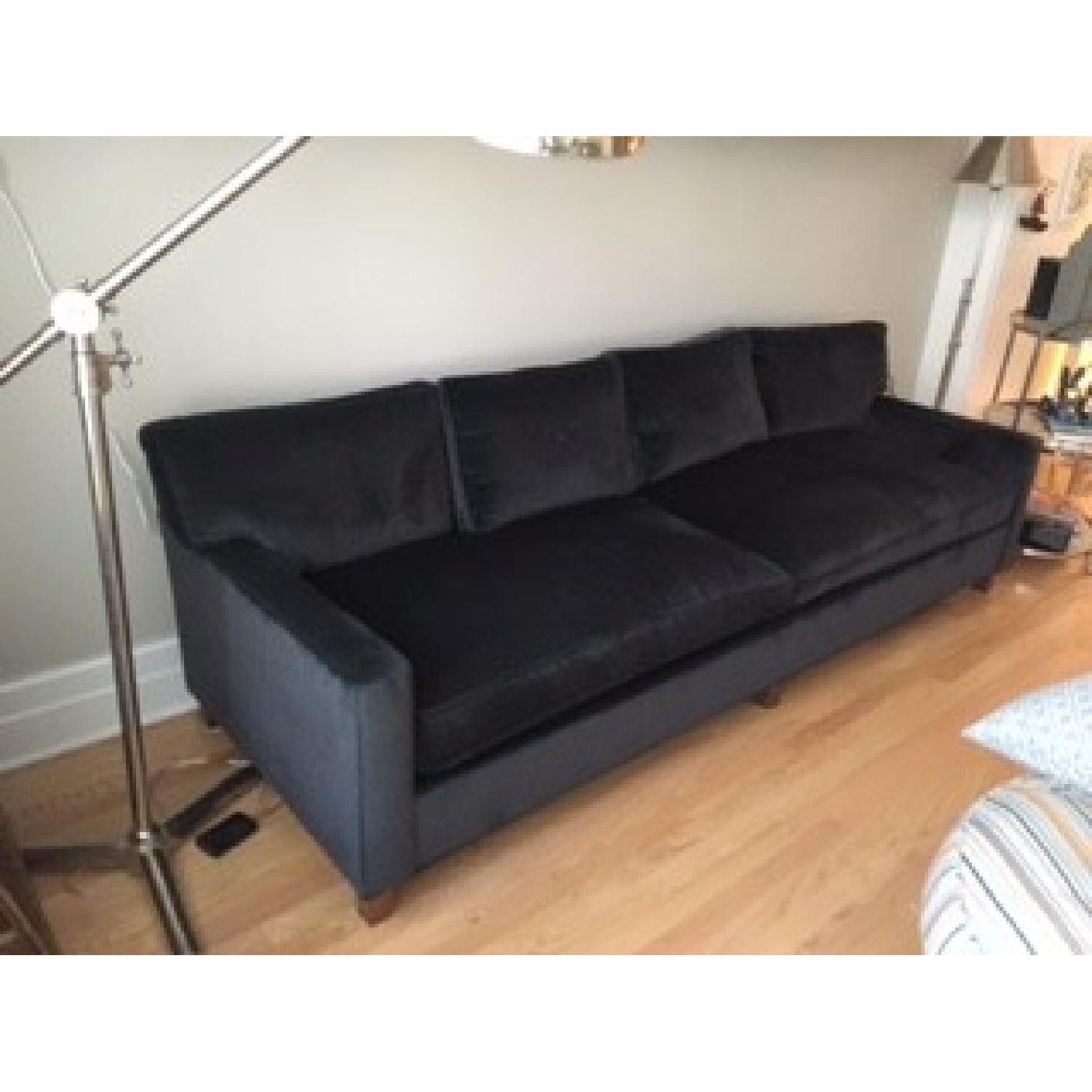 Custom Suede Black Sofa - image-4