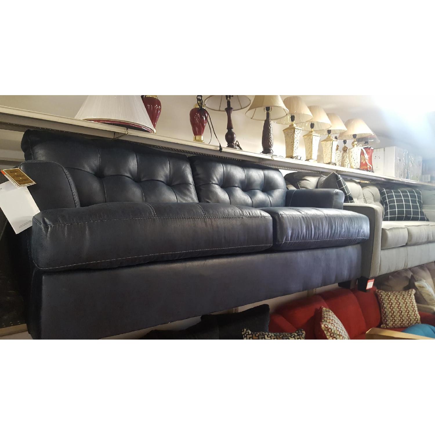 Ashley's Inmon Blue Sofa - image-5