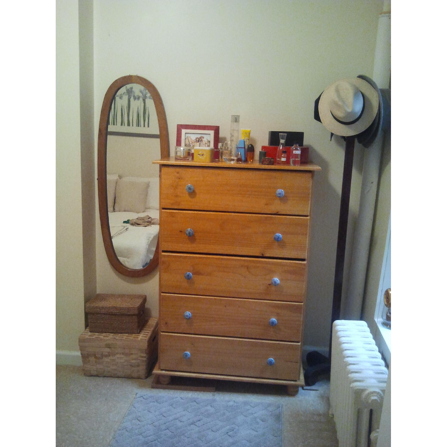 Wood Dresser w/ Zara Porcelain Knobs AptDeco