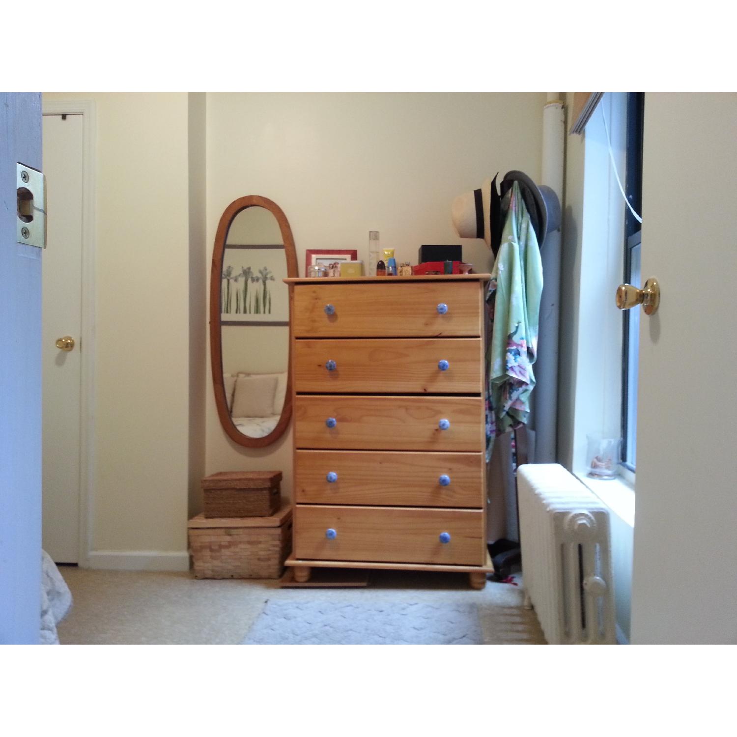 Wood Dresser w/ Zara Porcelain Knobs AptDeco