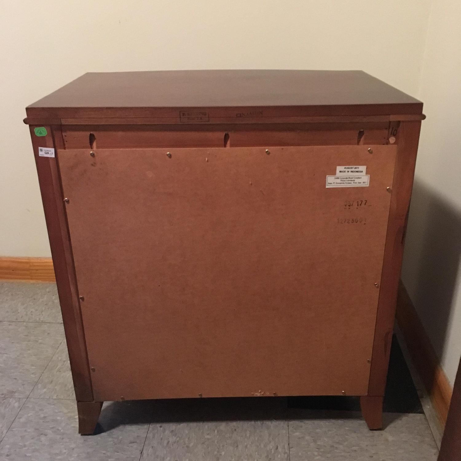 2 Drawer Bow Front Nightstand w/ Pull Out Tray - image-4