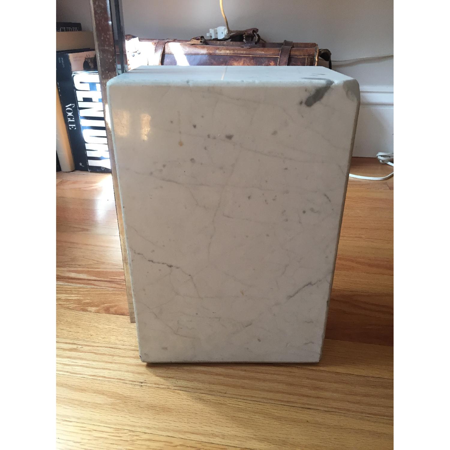 Mid Century Arc Lamp w/ White Marble Base - image-7