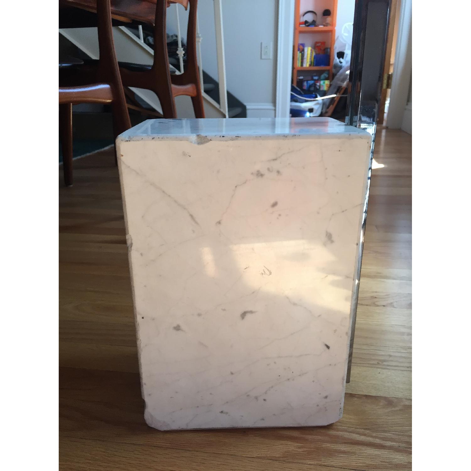 Mid Century Arc Lamp w/ White Marble Base - image-8