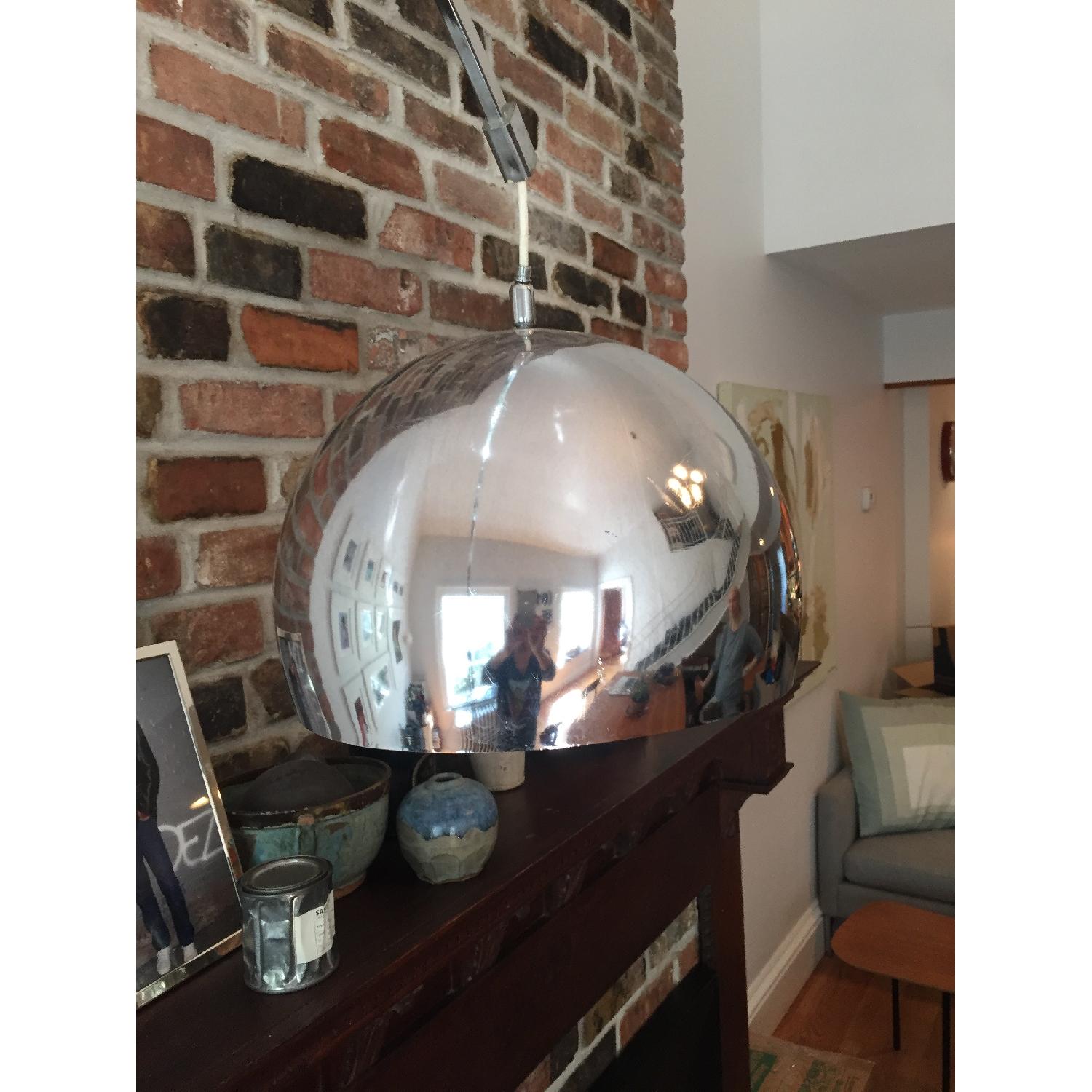 Mid Century Arc Lamp w/ White Marble Base - image-10