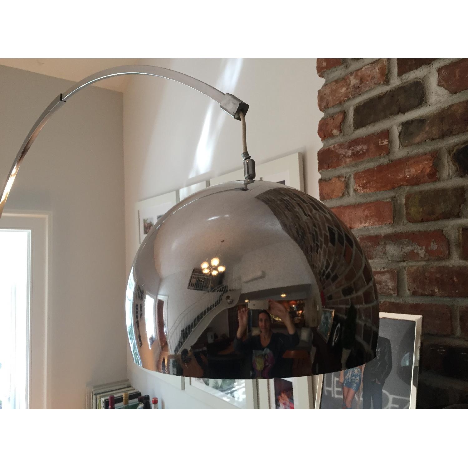 Mid Century Arc Lamp w/ White Marble Base - image-11