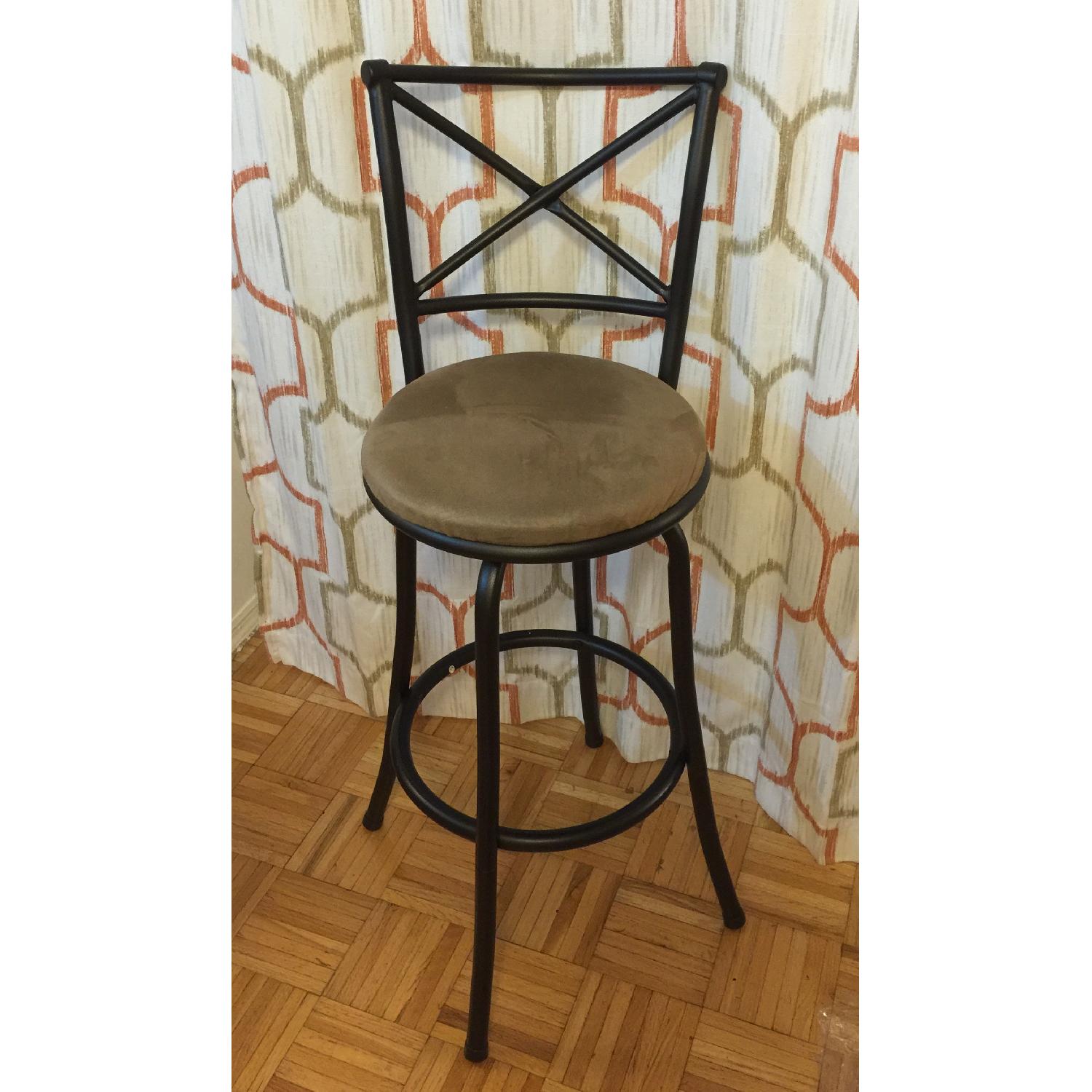 Mainstays Swivel X-Back Barstool in Hammered Bronze - image-1