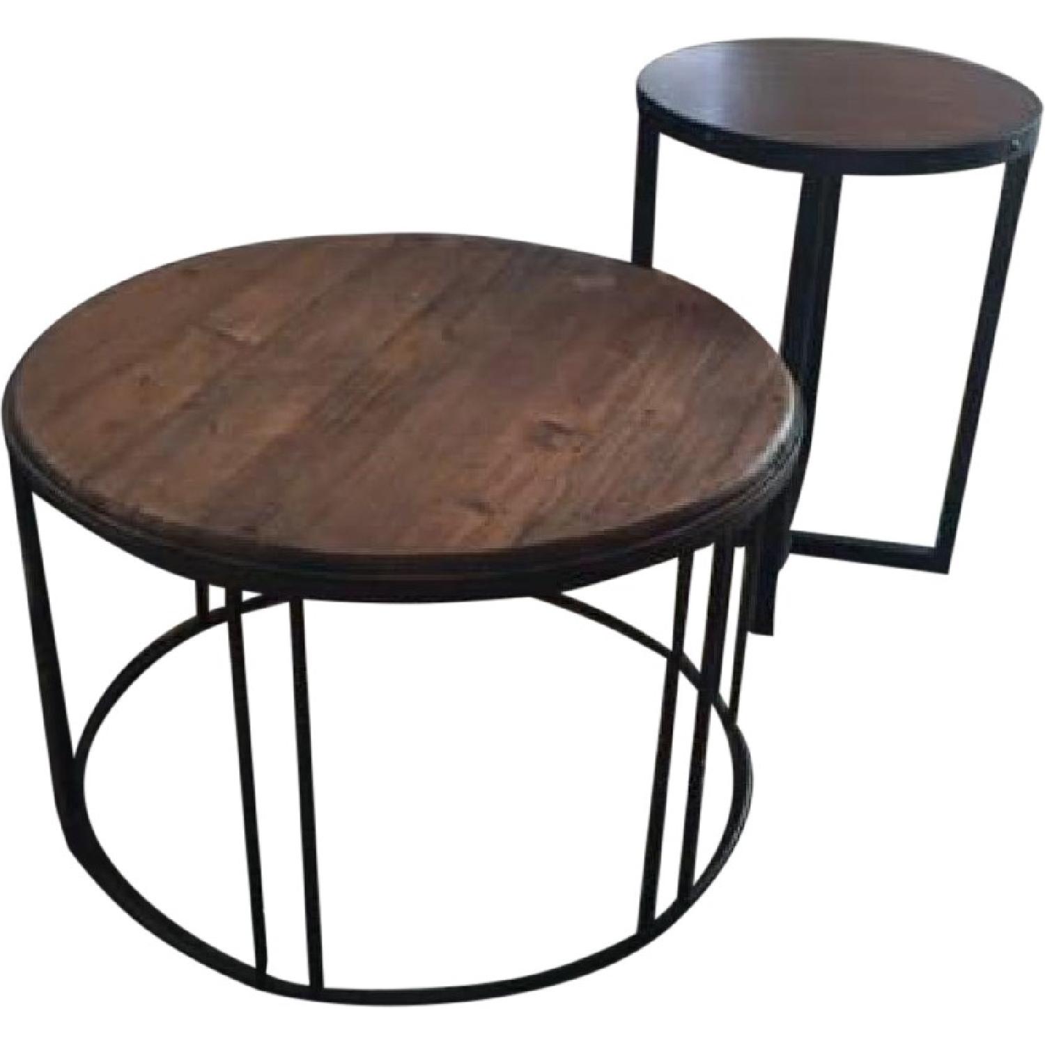 Reclaimed Wood Coffee Table + Side Table - image-0