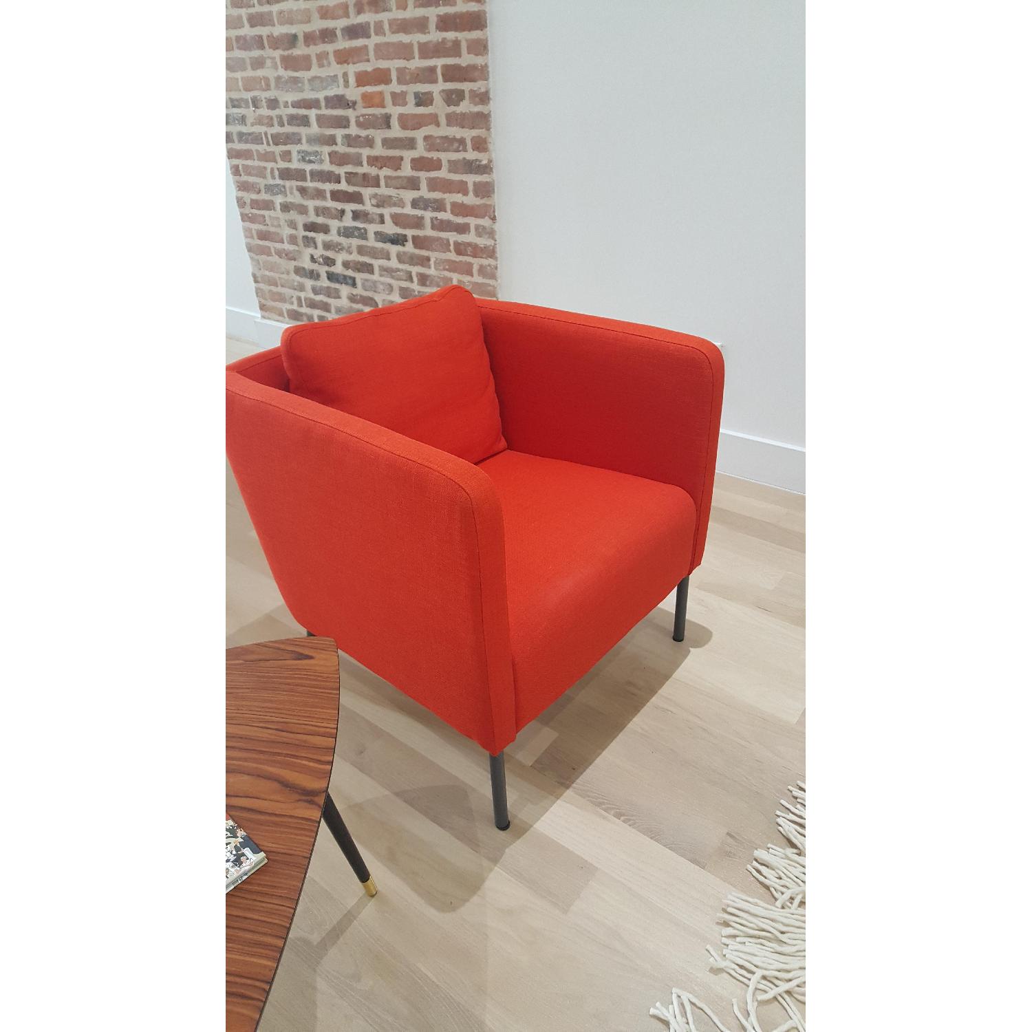 Ikea Ekero Skiftebo Orange Fabric Chair - image-2