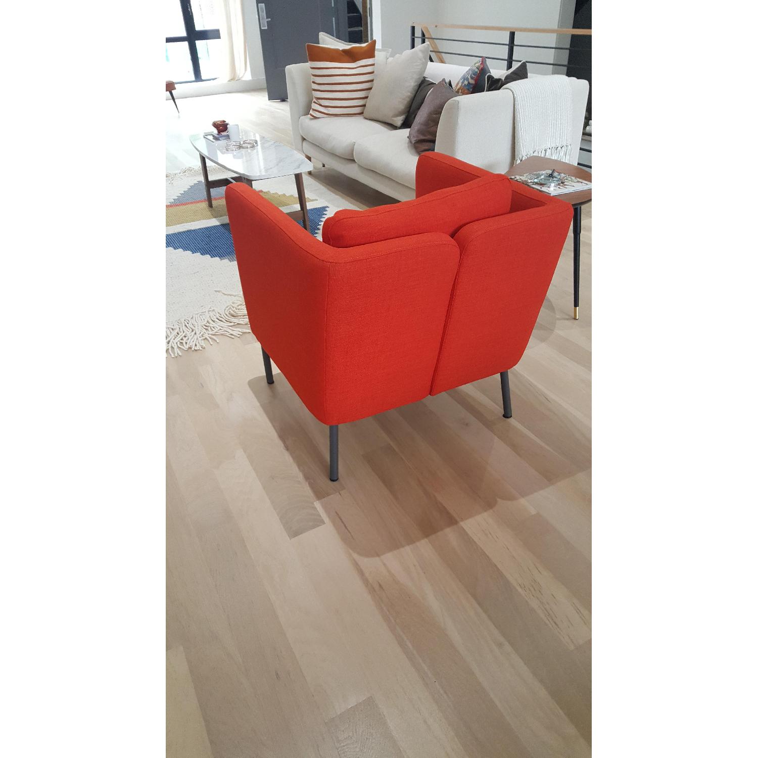 Ikea Ekero Skiftebo Orange Fabric Chair - AptDeco