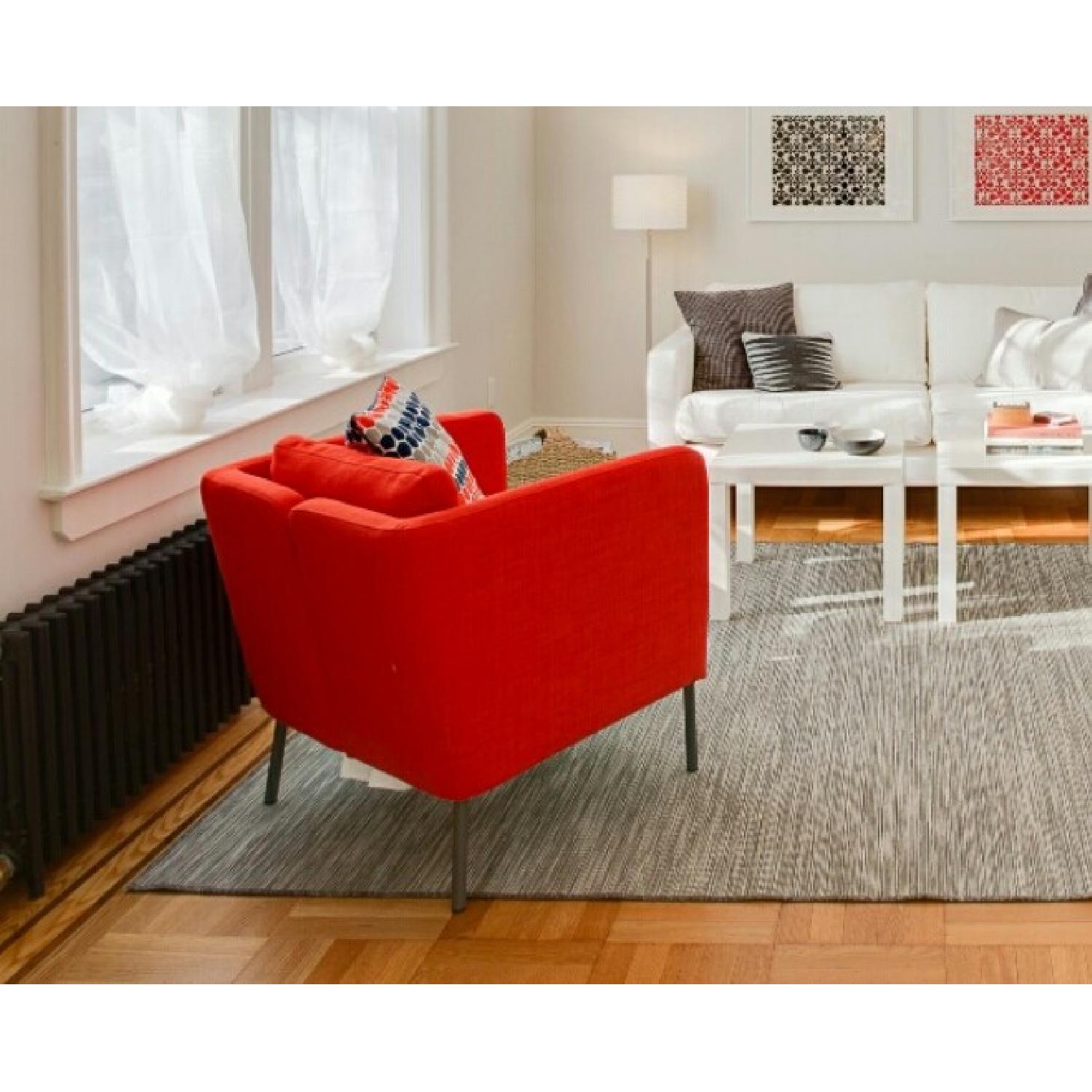 Ikea Ekero Skiftebo Orange Fabric Chair AptDeco