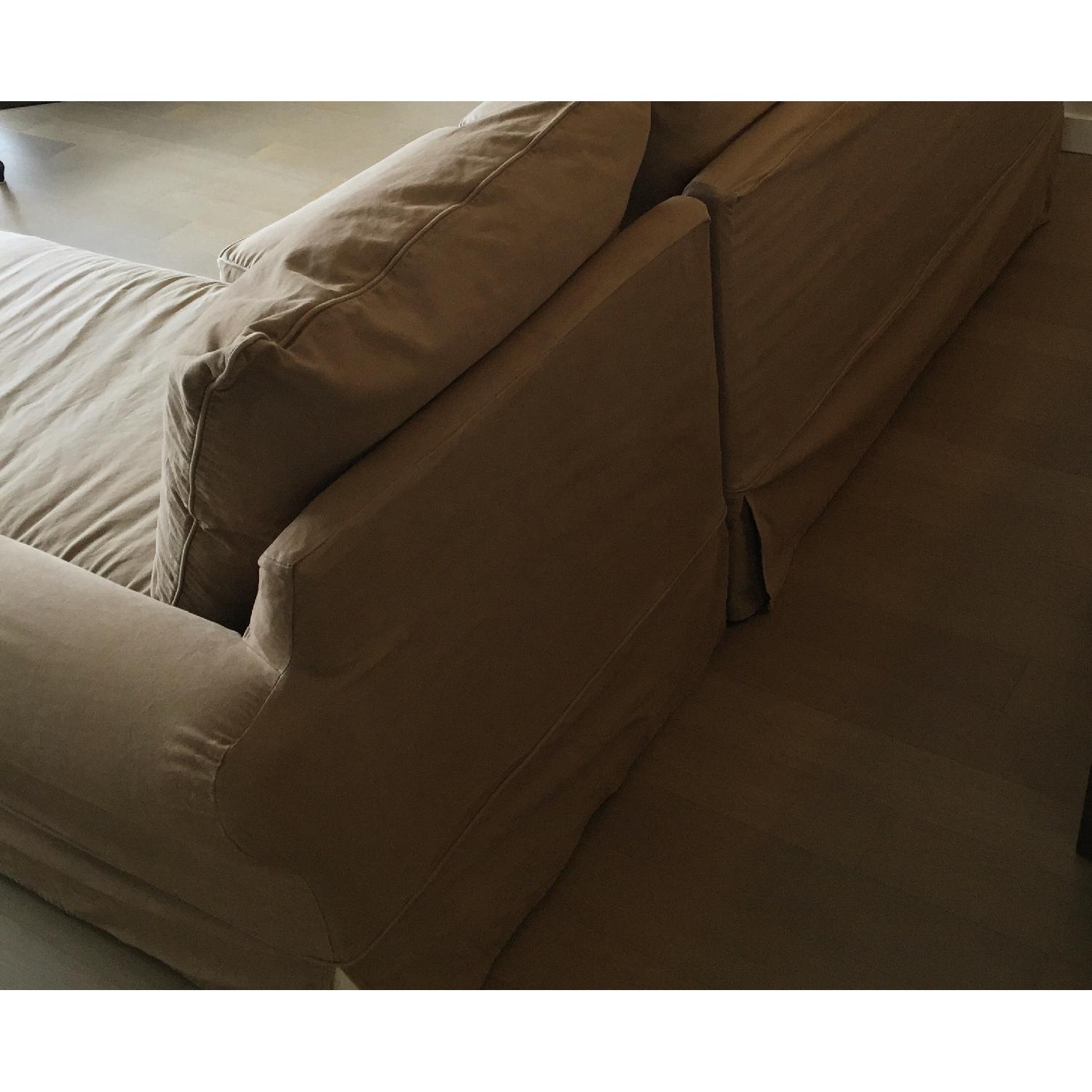 Pottery Barn Organic Cotton Slipcover Sectional Sofa w/ Chaise - image-5