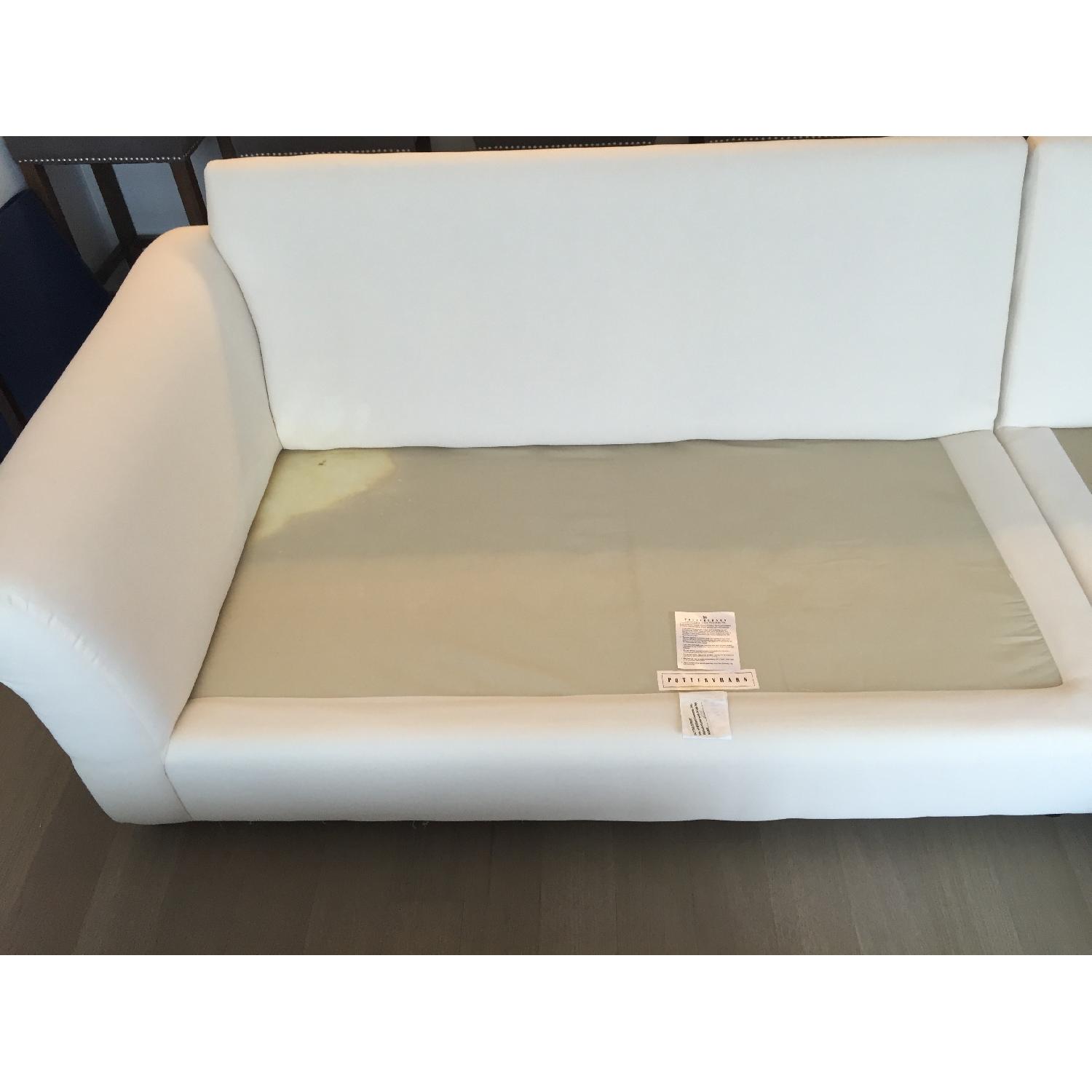 Pottery Barn Organic Cotton Slipcover Sectional Sofa w/ Chaise - image-7