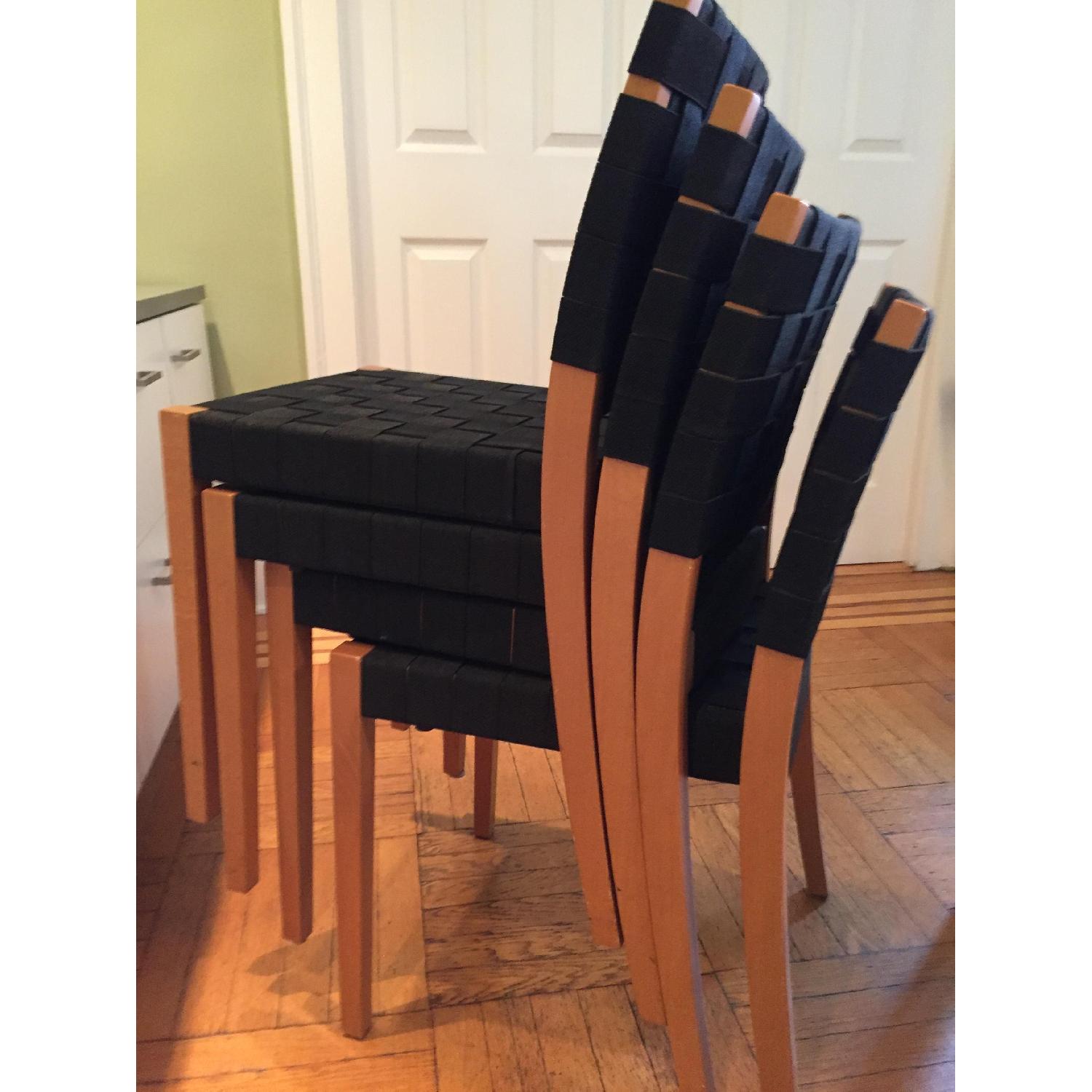 Accademia Italy Maple & Nylon Webbed Dining Chairs - image-7