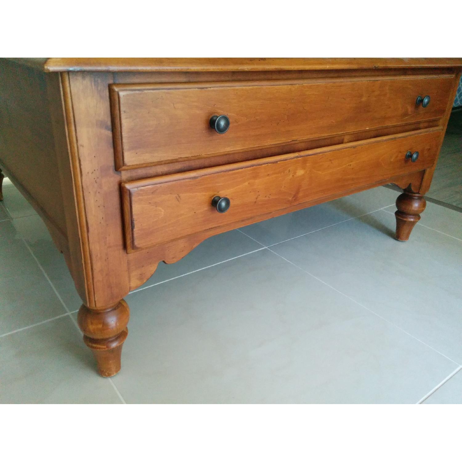 Ethan Allen Glass Top Coffee Table - image-2