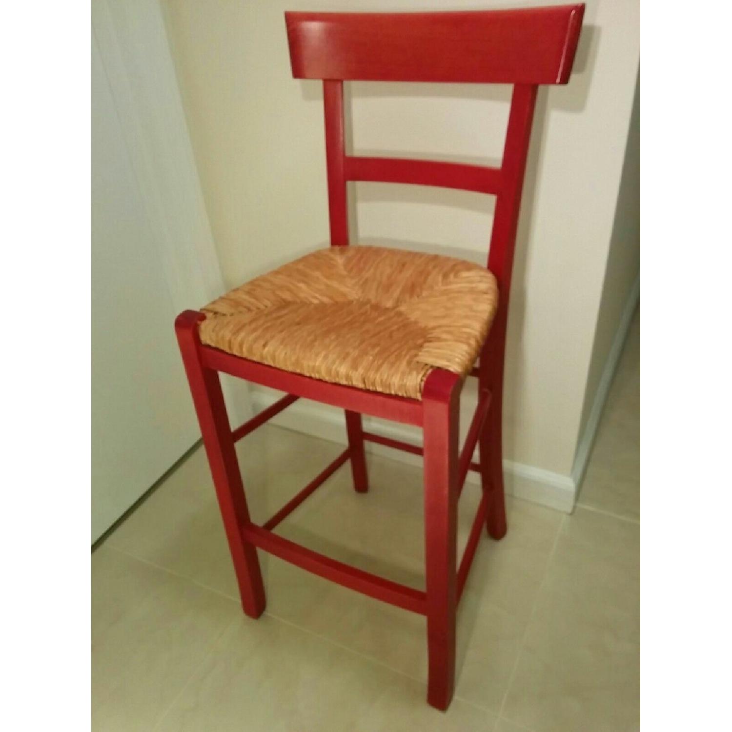 Pottery Barn Red Bar Stools - image-1