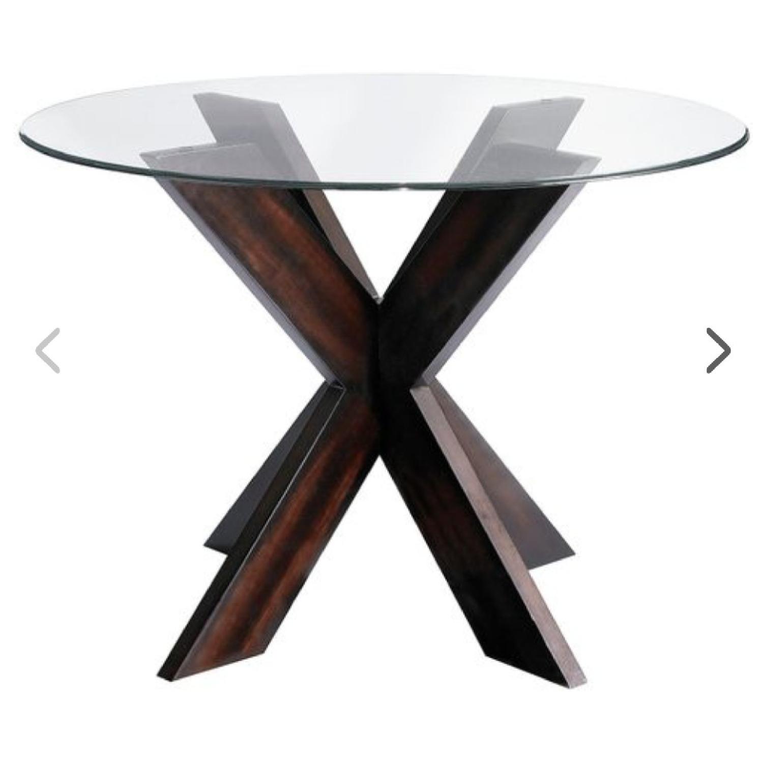 Pier 1 Simon X Table Base w/ Glass Table Top AptDeco
