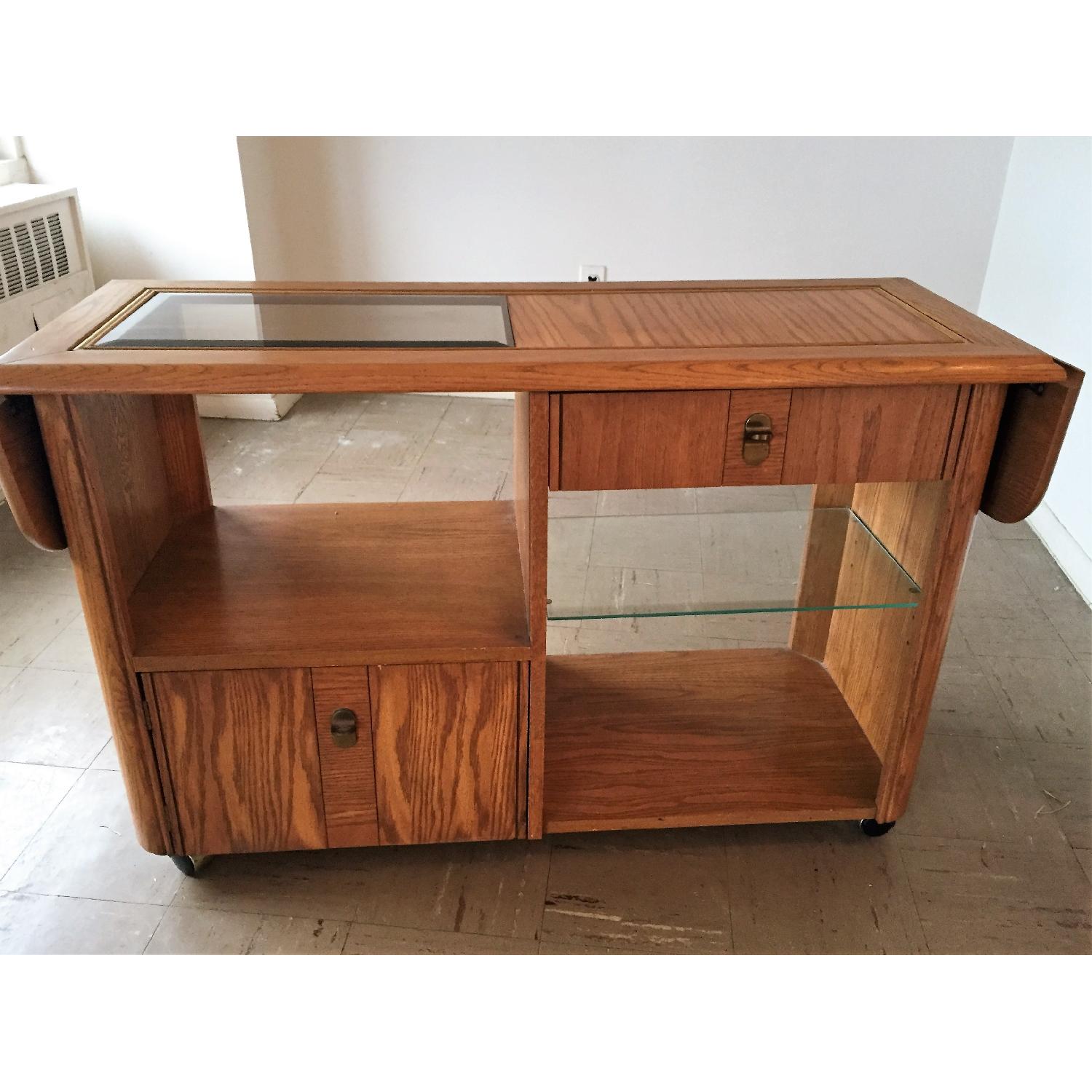 Small Server Table Rolling Server Table - AptDeco