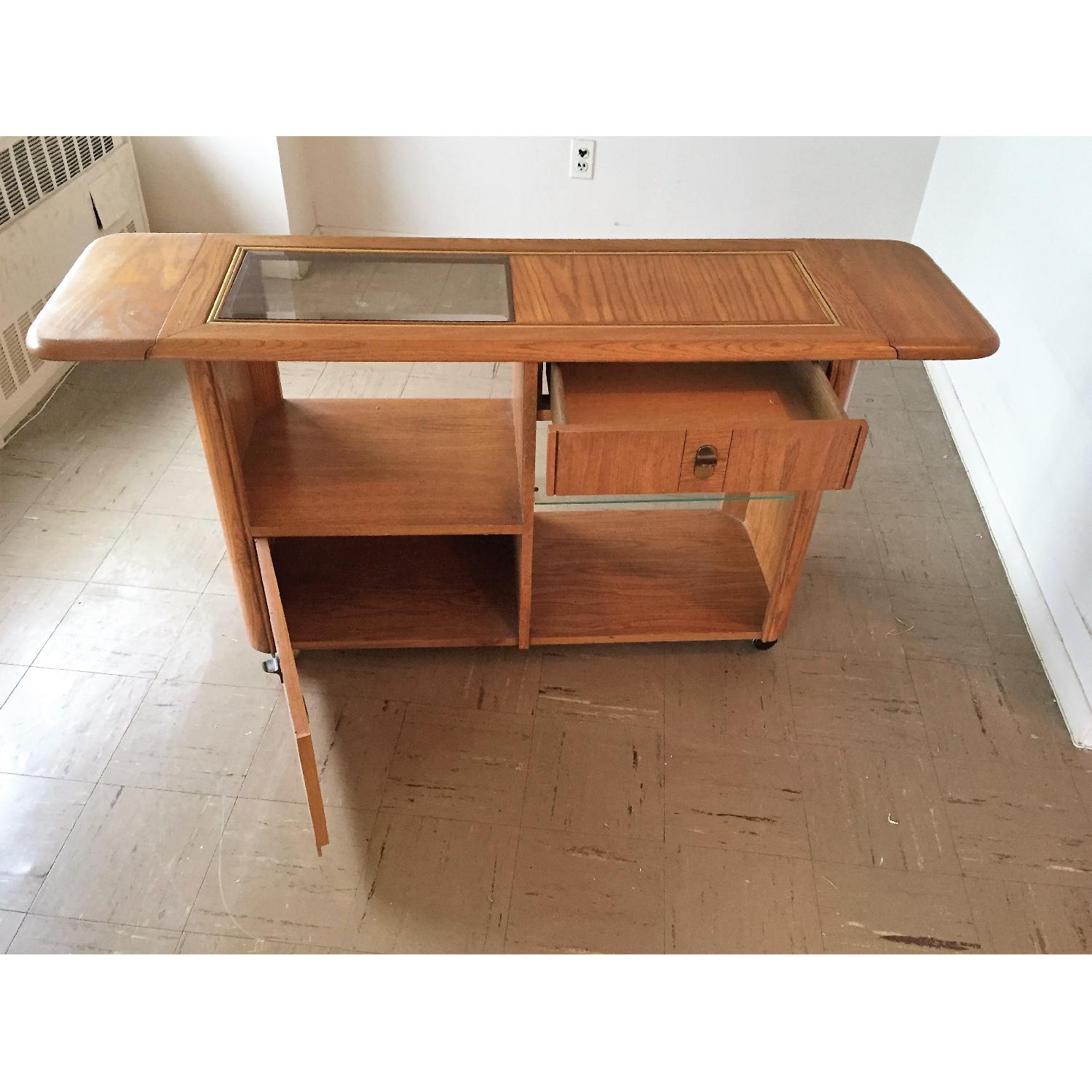 Small Server Table Rolling Server Table - AptDeco