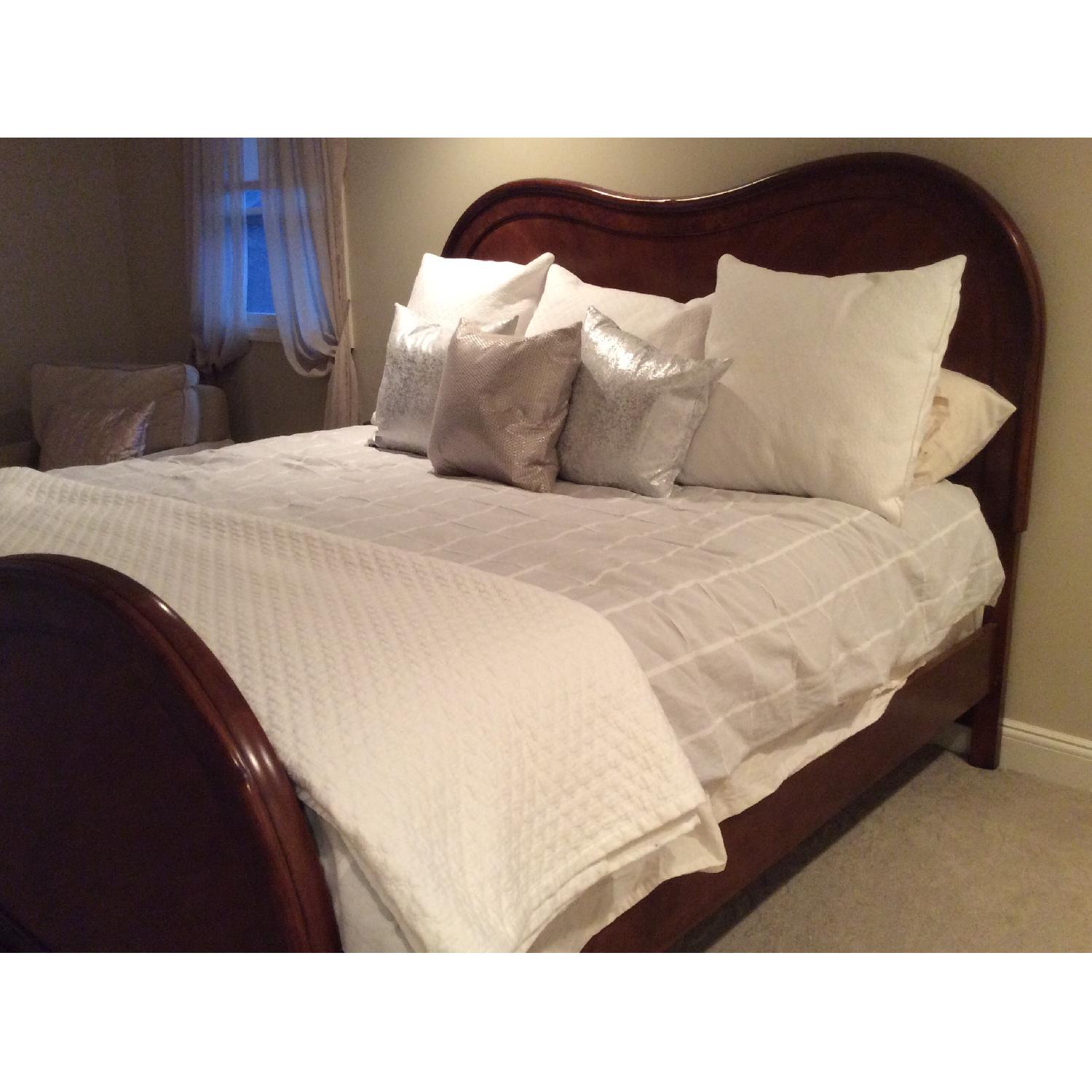 Domain Furniture King Size Burl Wood Bed - image-1