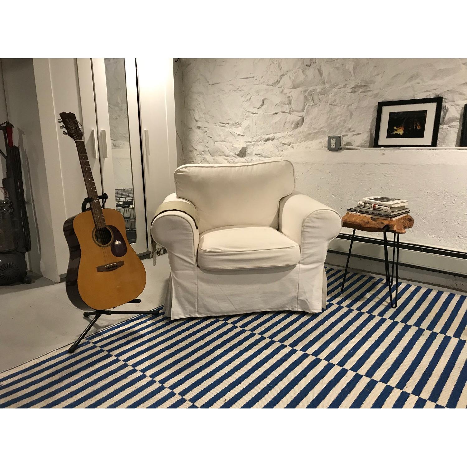 White Comfort Roll Armchair - image-1