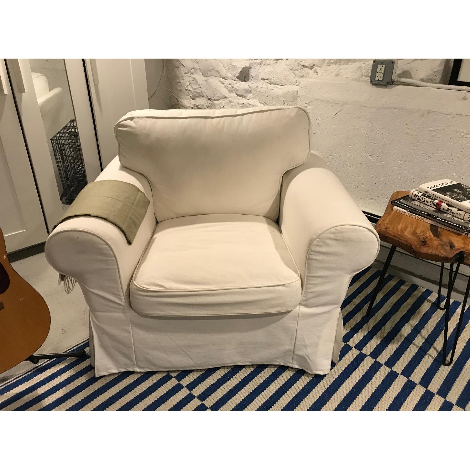 White Comfort Roll Armchair - image-2